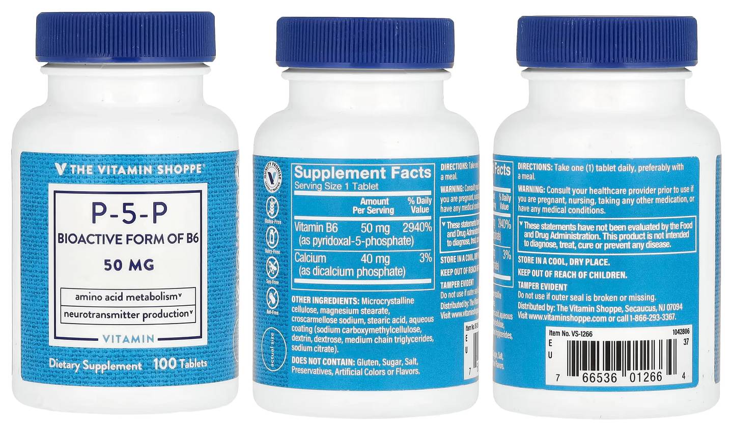 The Vitamin Shoppe, P-5-P packaging