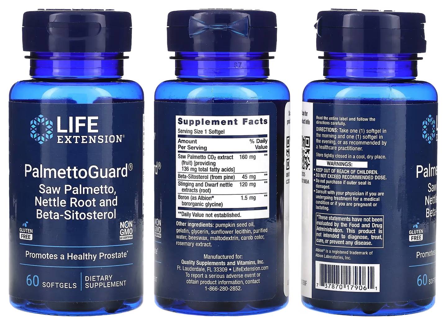 Life Extension, PalmettoGuard packaging