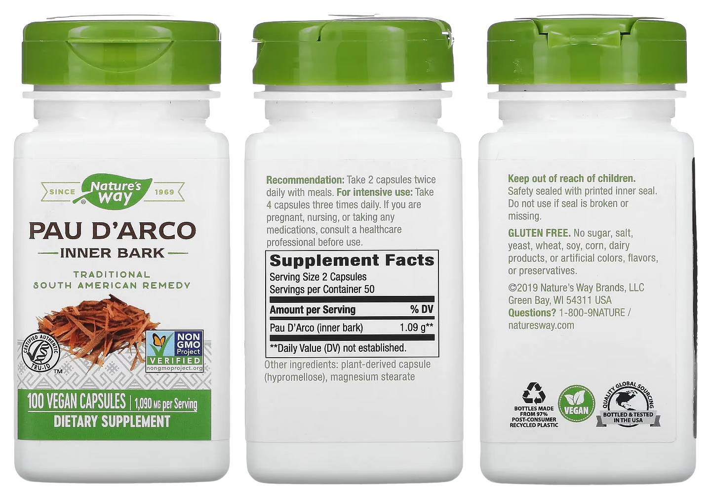 Nature's Way, Pau D'Arco Inner Bark packaging