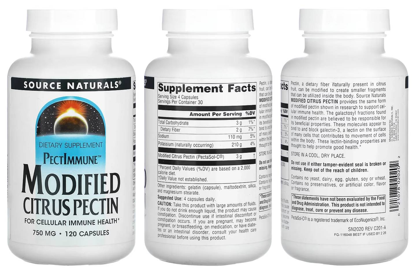 Source Naturals, PectImmune packaging