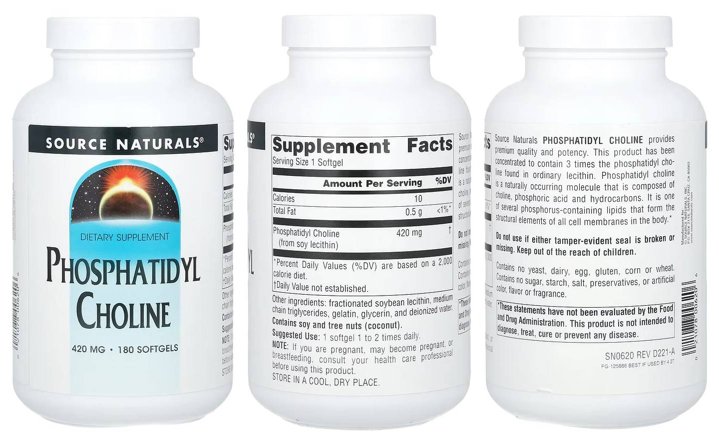 Source Naturals, Phosphatidyl Choline packaging