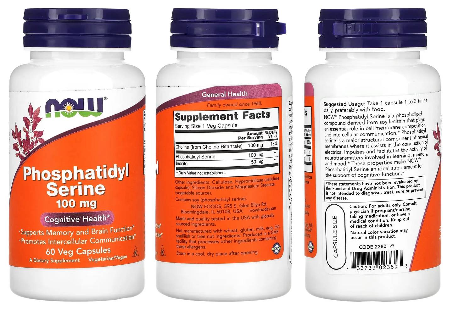 NOW Foods, Phosphatidyl Serine packaging