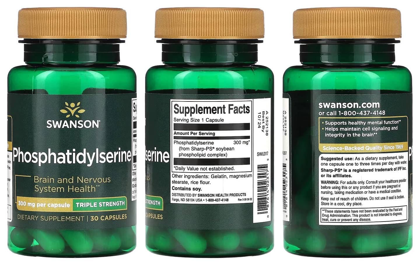 Swanson, Phosphatidylserine packaging