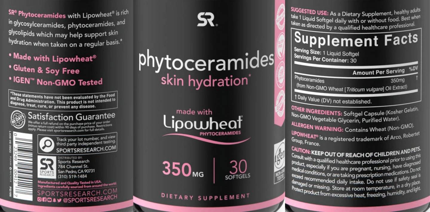 Sports Research, Phytoceramides Mini-Gels label