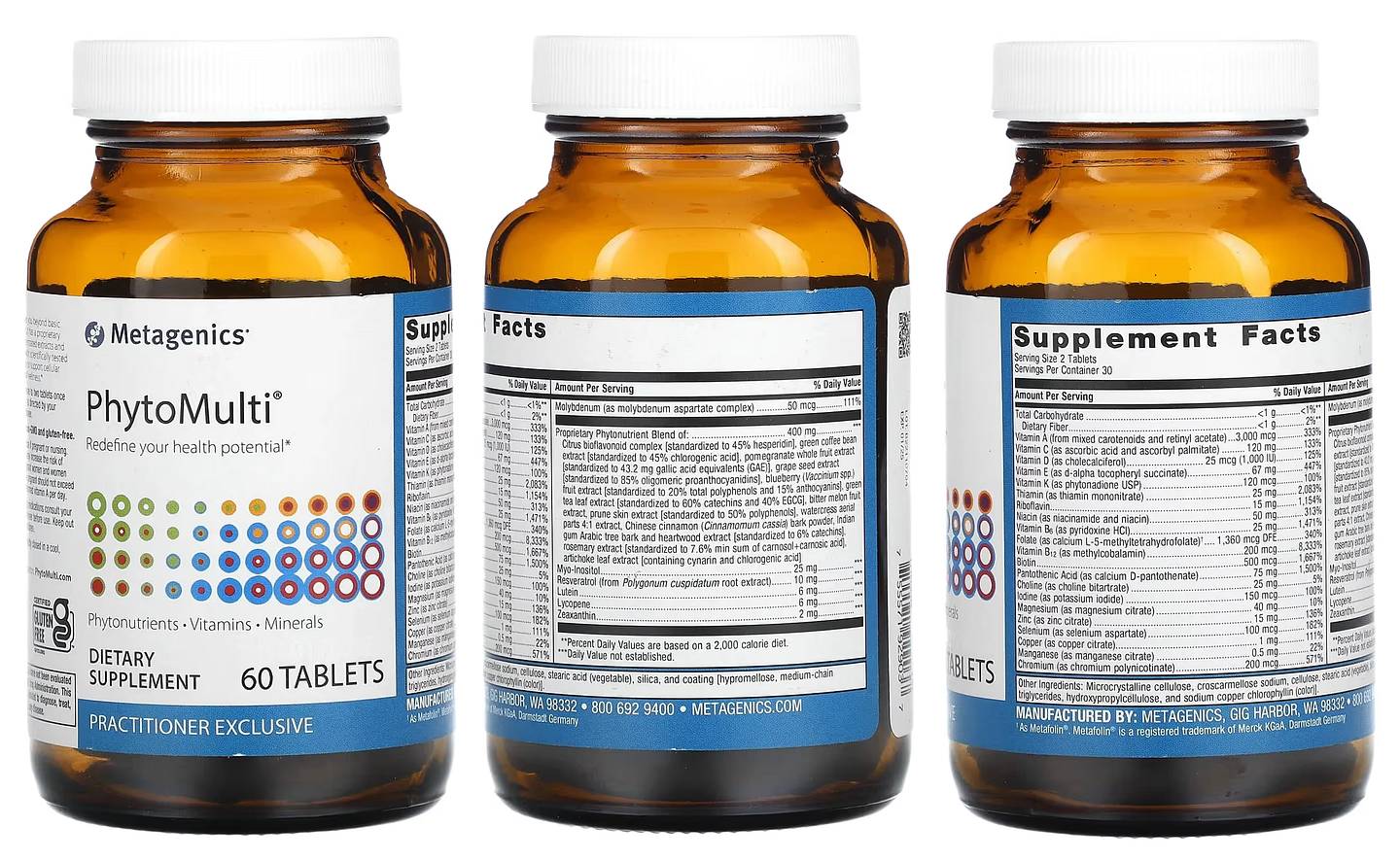 Metagenics, PhytoMulti packaging