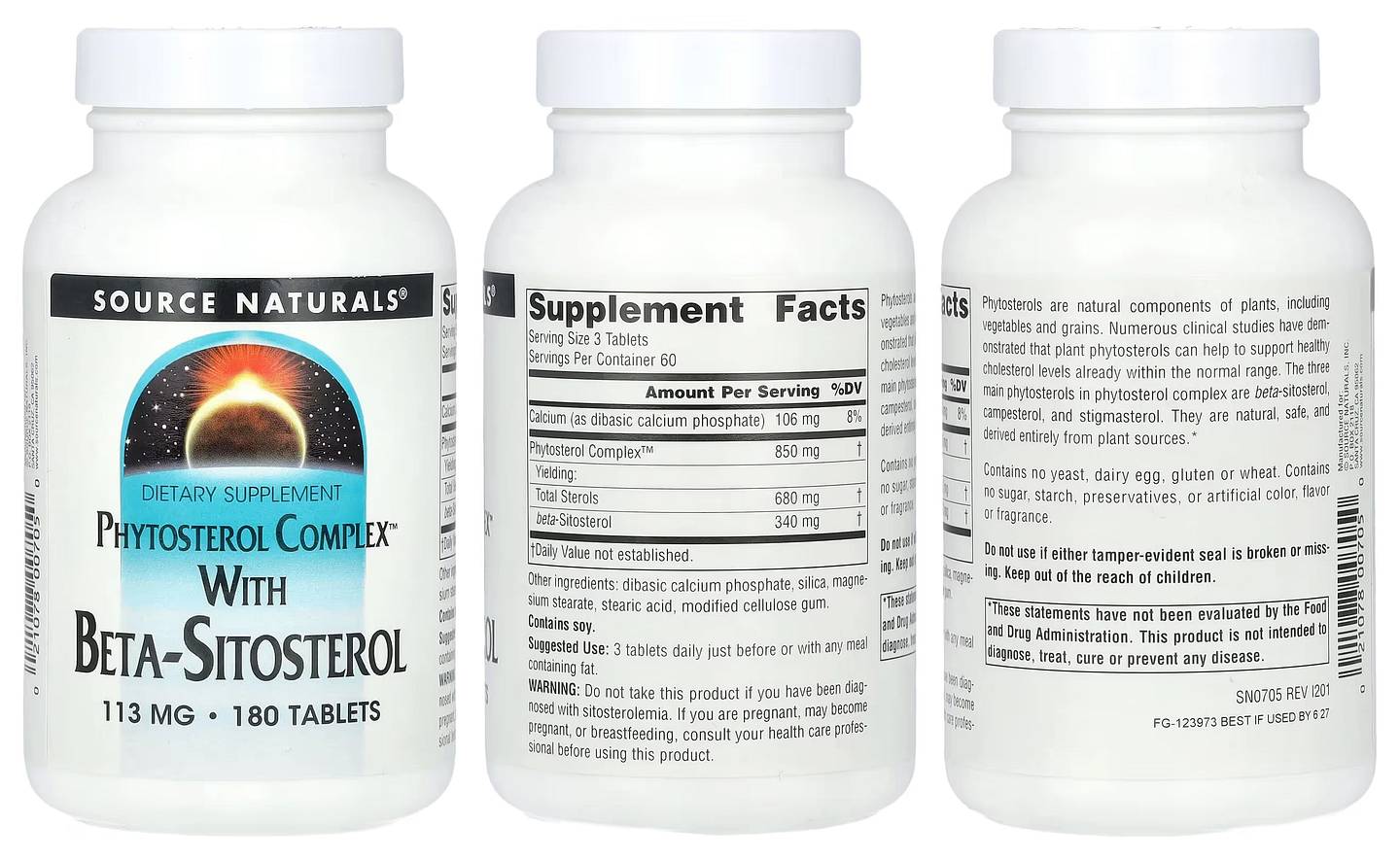 Source Naturals, Phytosterol Complex with Beta-Sitosterol packaging