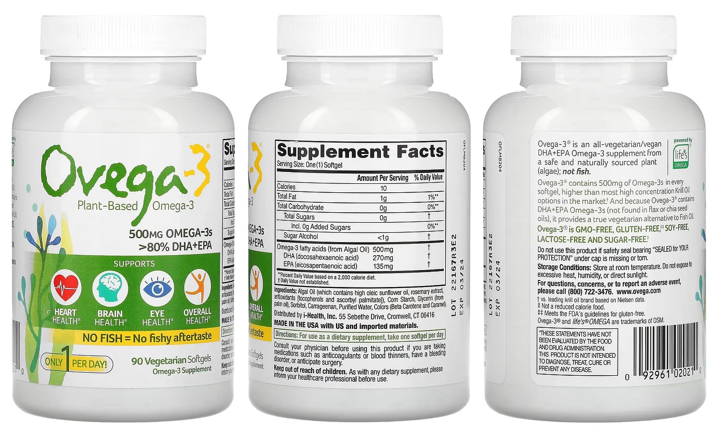 Ovega-3, Plant Based Omega-3 packaging