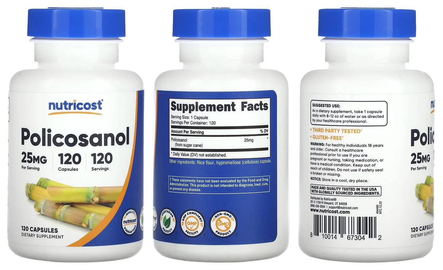 Nutricost, Policosanol packaging