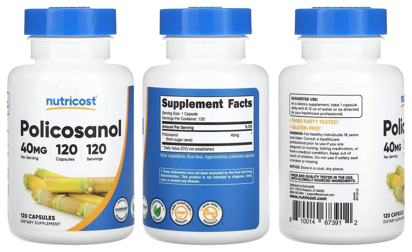 Nutricost, Policosanol packaging