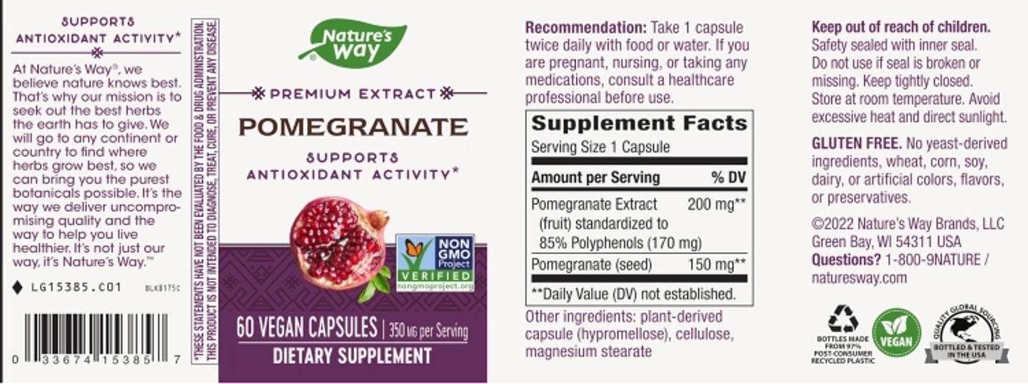 Nature's Way, Pomegranate label