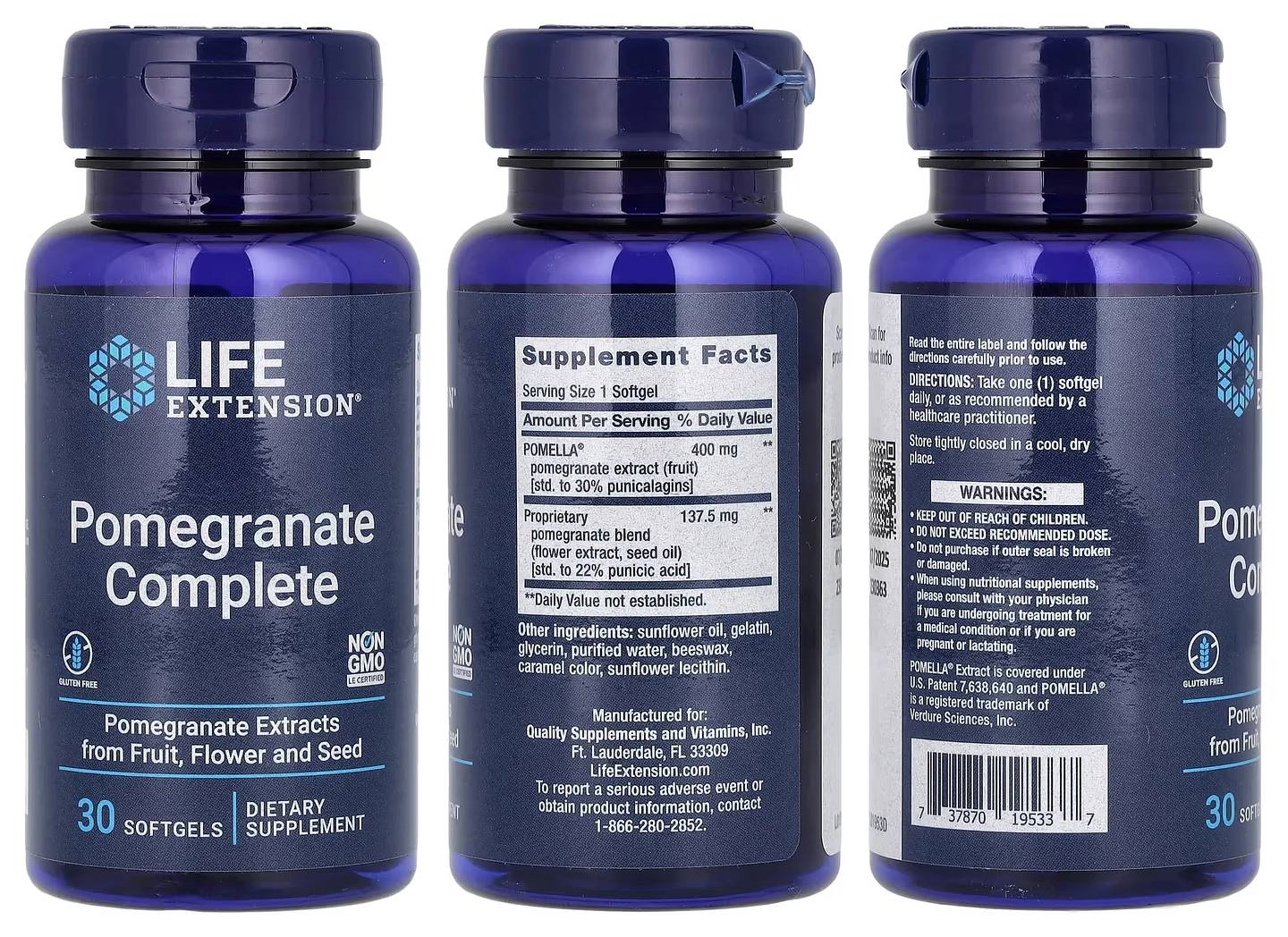 Life Extension, Pomegranate Complete packaging