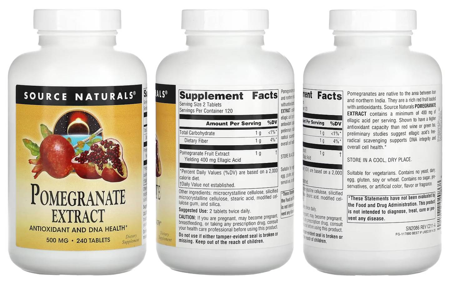 Source Naturals, Pomegranate Extract packaging