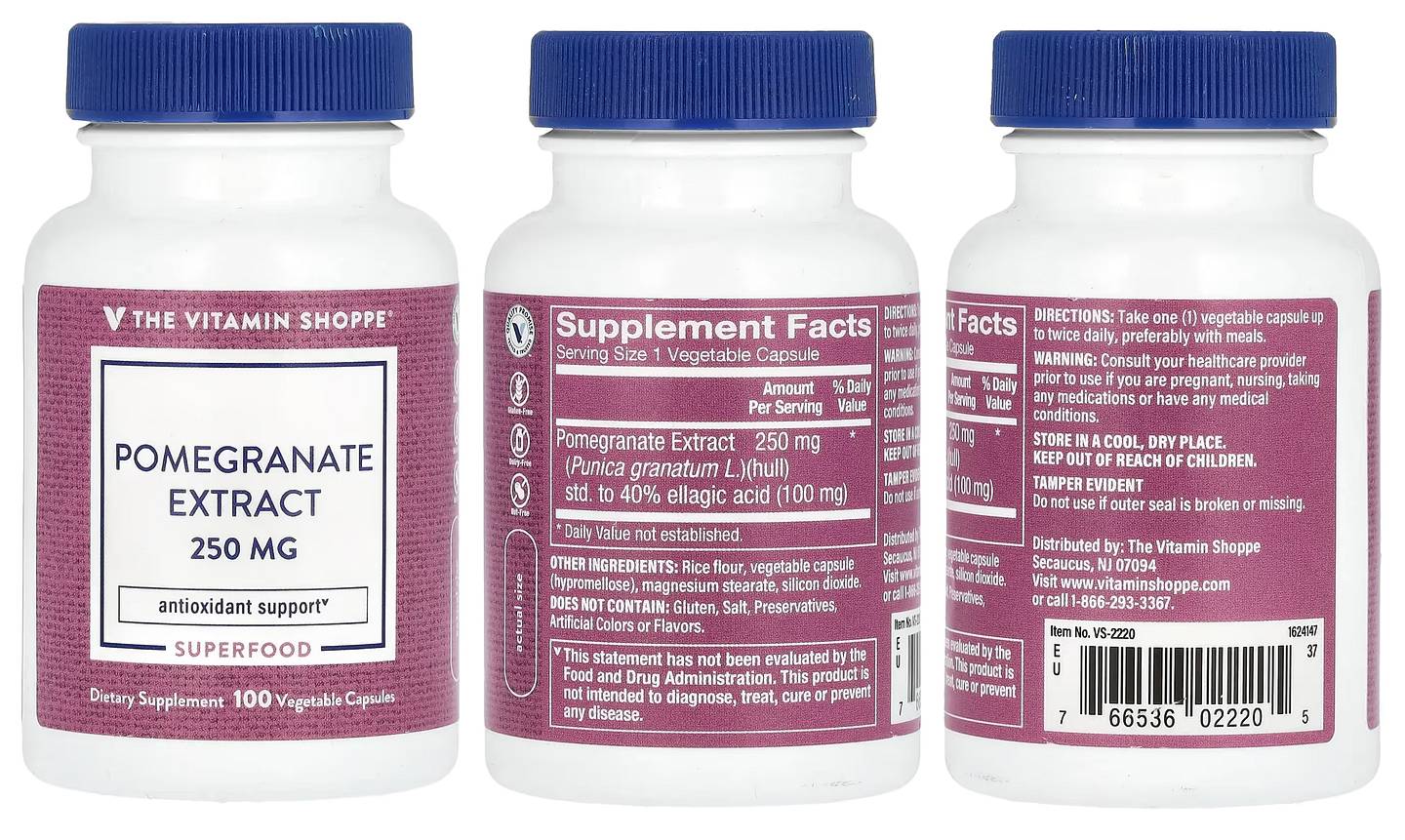 The Vitamin Shoppe, Pomegranate Extract packaging