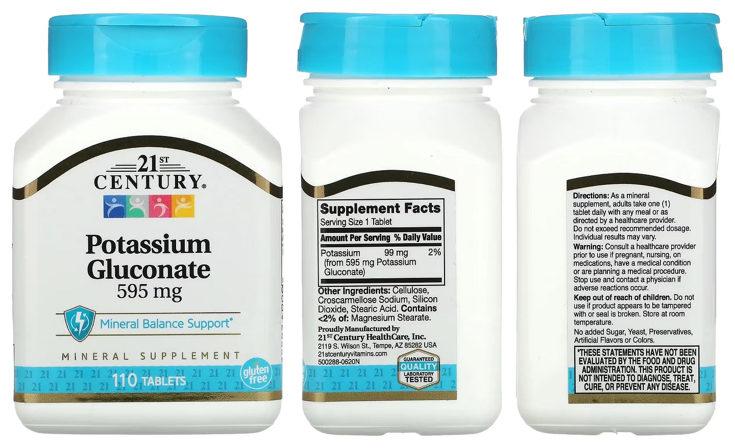 21st Century, Potassium Gluconate packaging