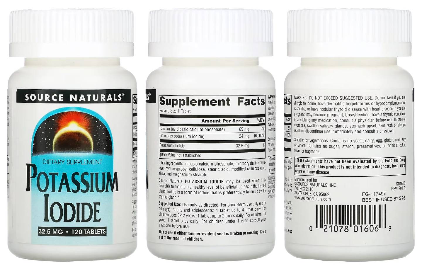 Source Naturals, Potassium Iodide packaging