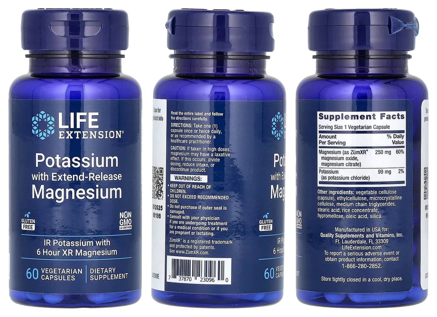 Life Extension, Potassium with Extend-Release Magnesium packaging