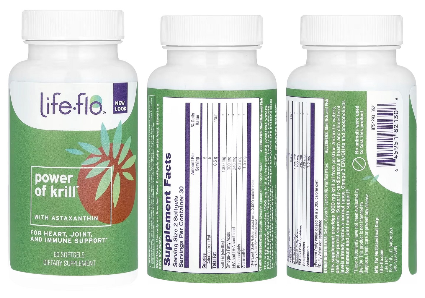 Life-flo, Power of Krill With Astaxanthin packaging