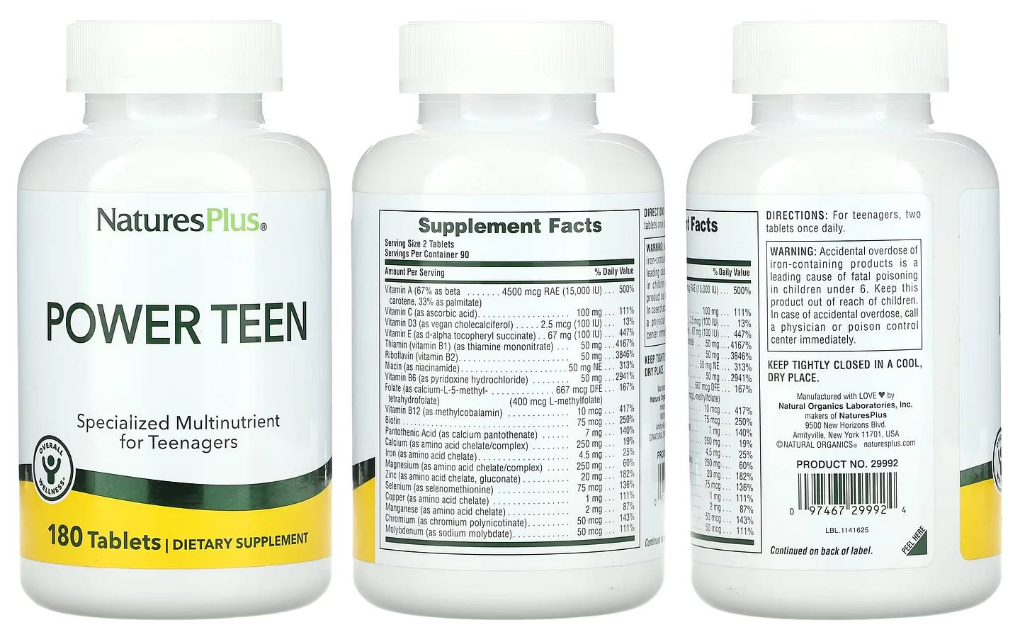 NaturesPlus, Power Teen packaging