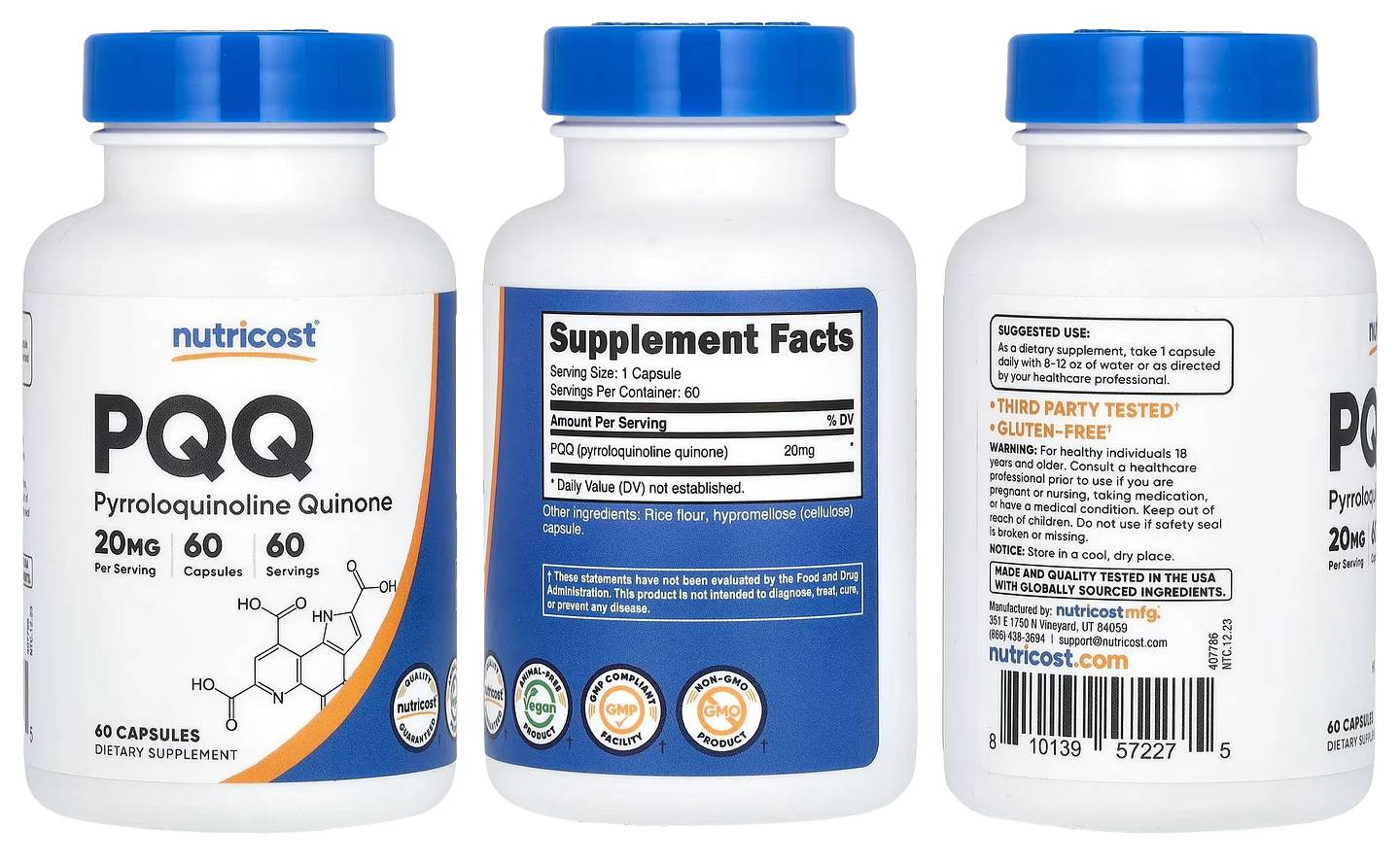 Nutricost, PQQ packaging