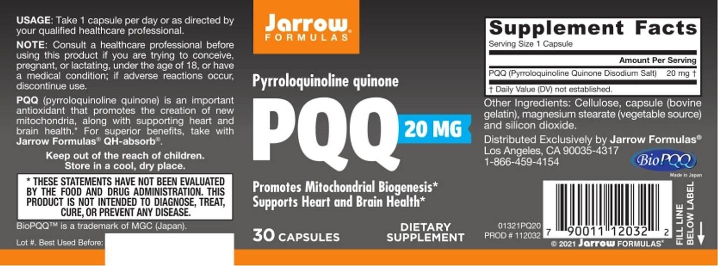 Jarrow Formulas, PQQ label