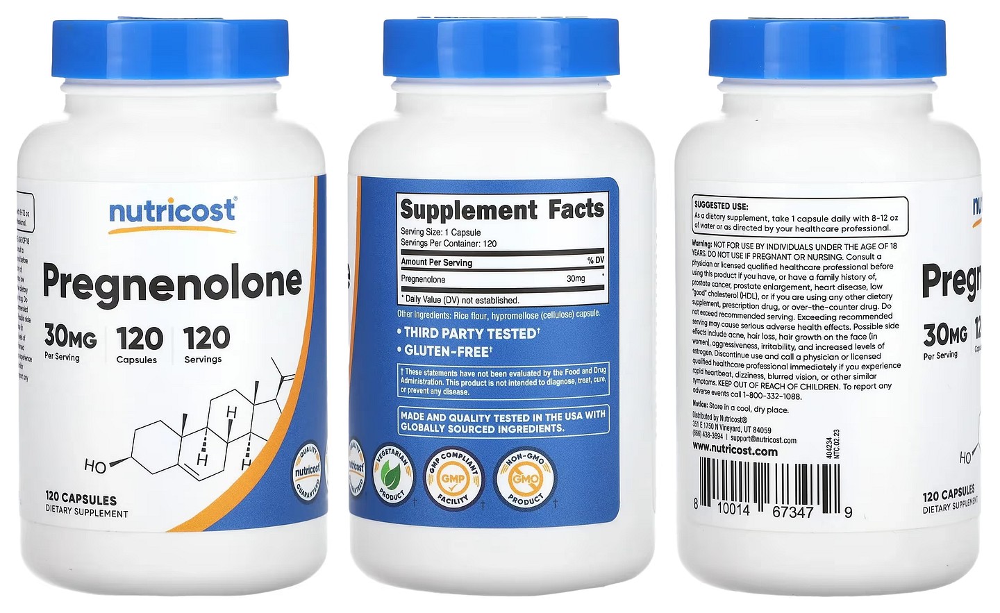 Nutricost, Pregnenolone packaging