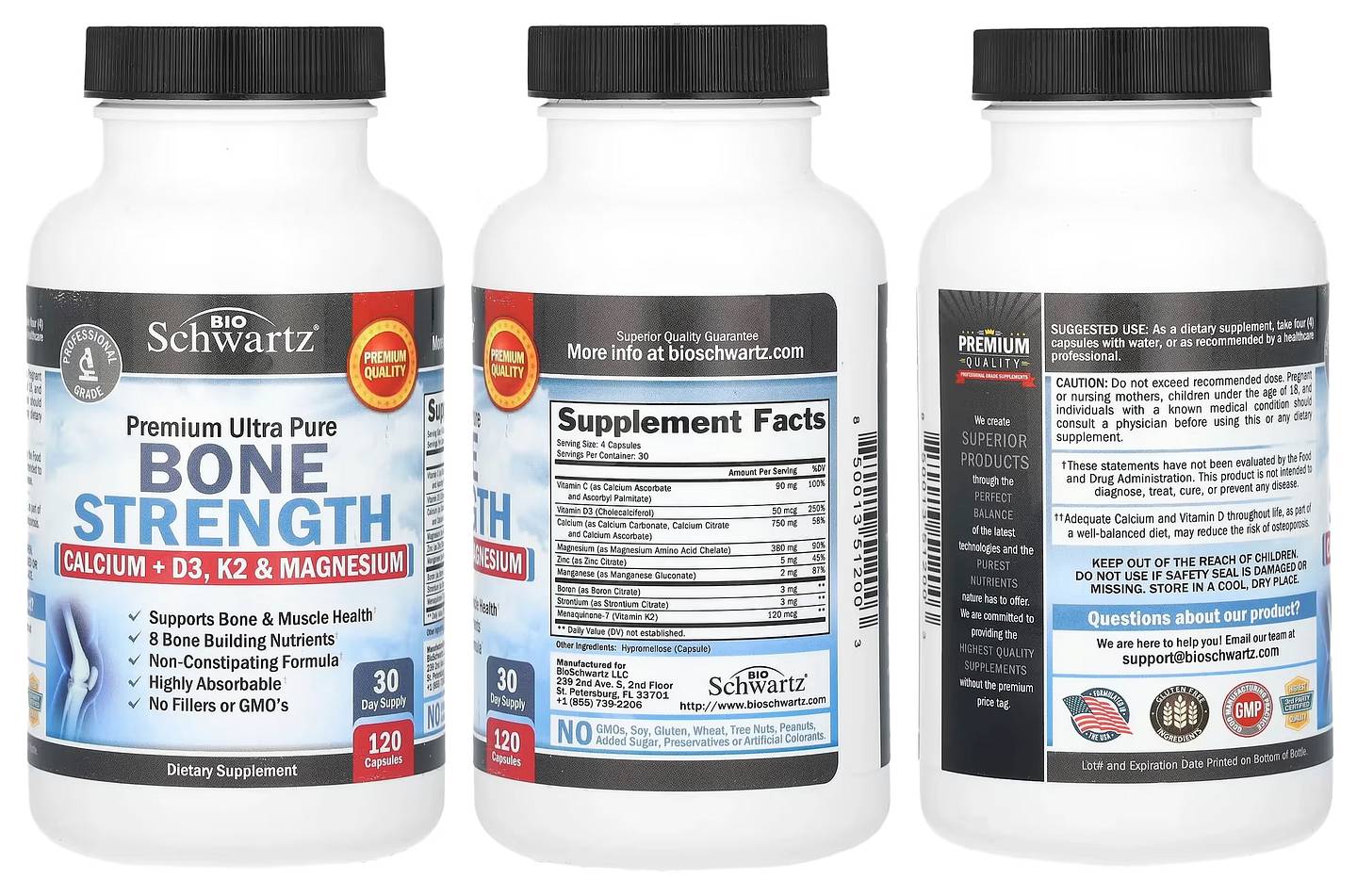 BioSchwartz, Premium Ultra Pure Bone Strength packaging