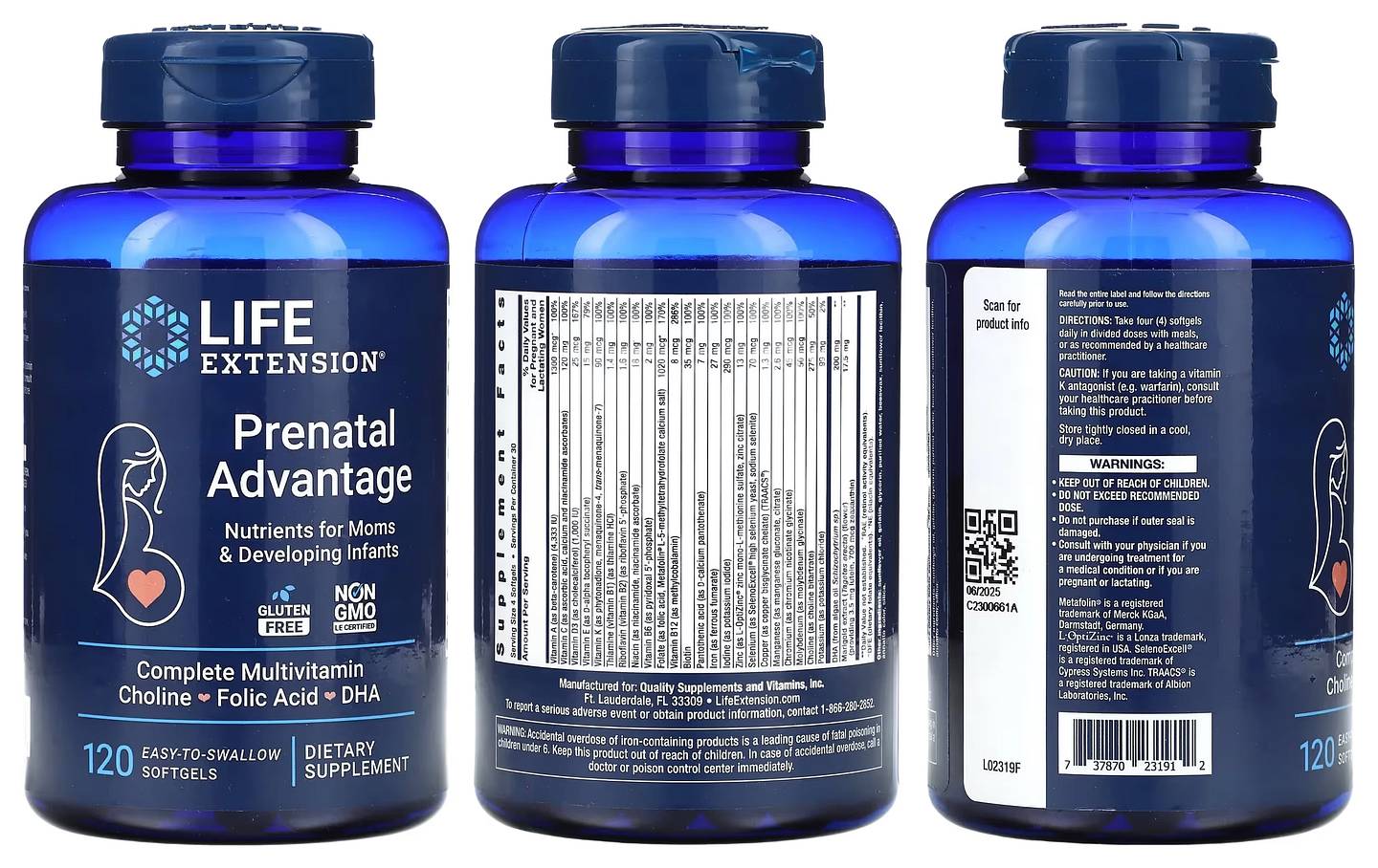 Life Extension, Prenatal Advantage packaging