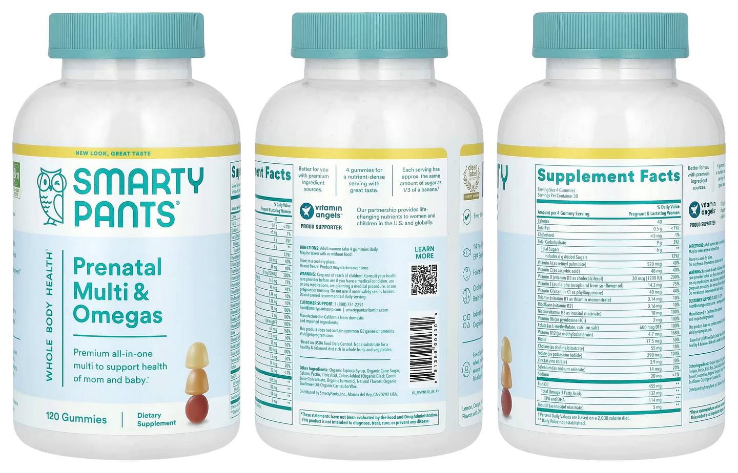 SmartyPants, Prenatal Multi & Omegas packaging