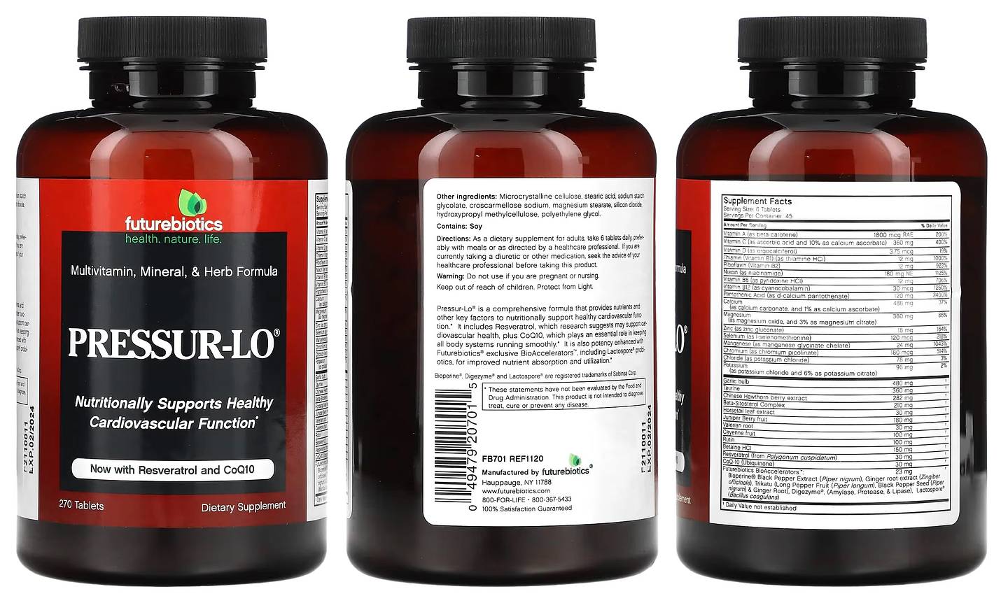 Futurebiotics, Pressur-Lo packaging