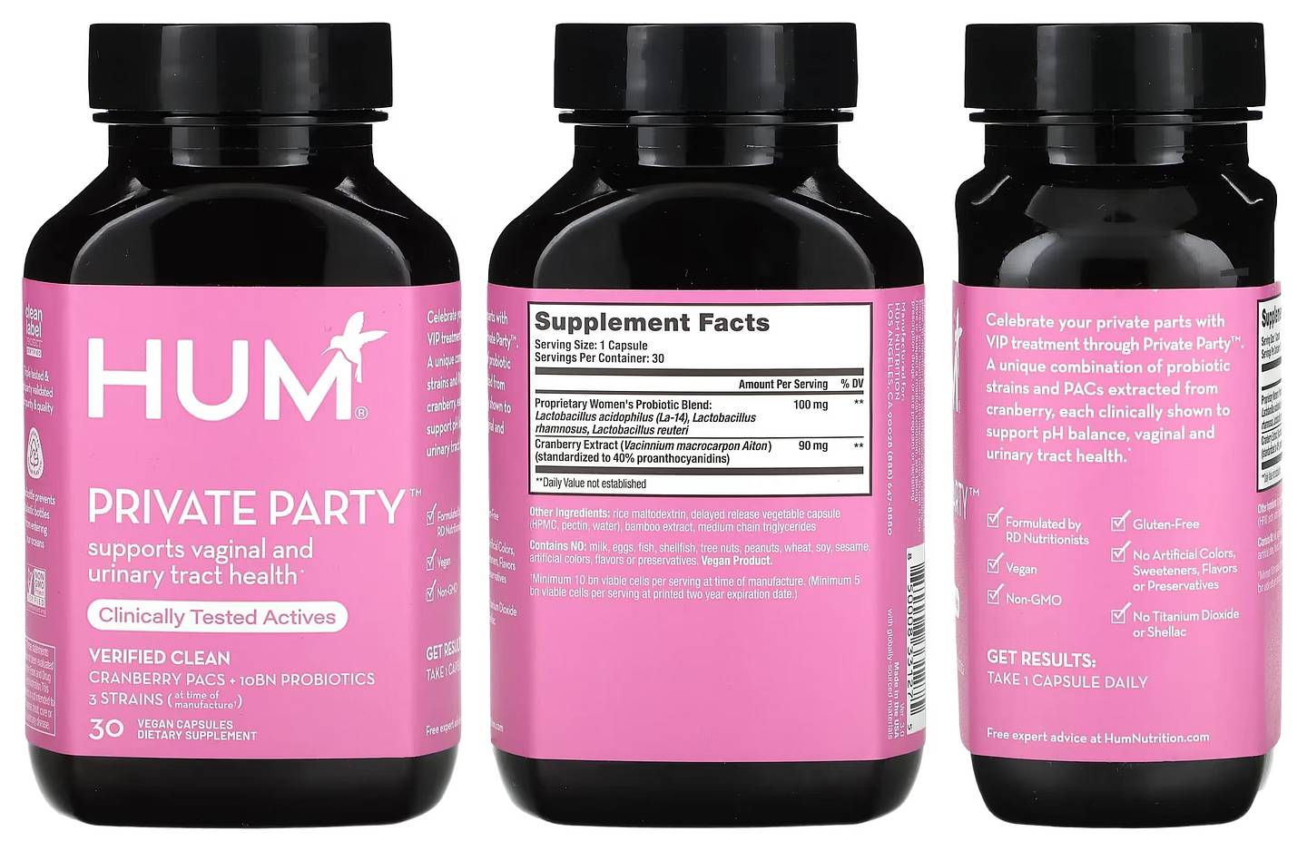 HUM Nutrition, Private Party packaging