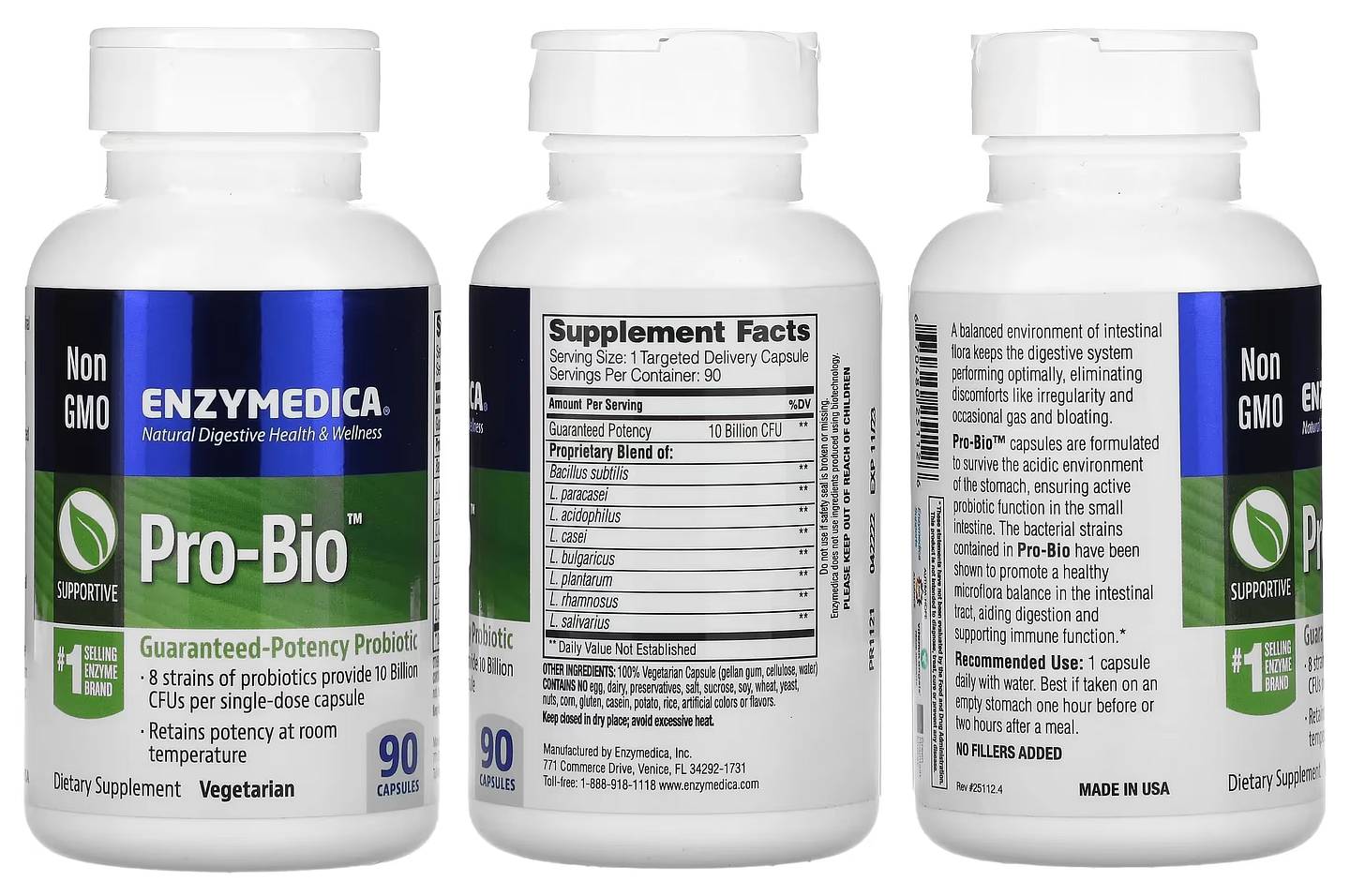 Enzymedica, Pro-Bio packaging