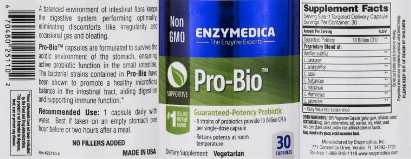 Enzymedica, Pro-Bio label