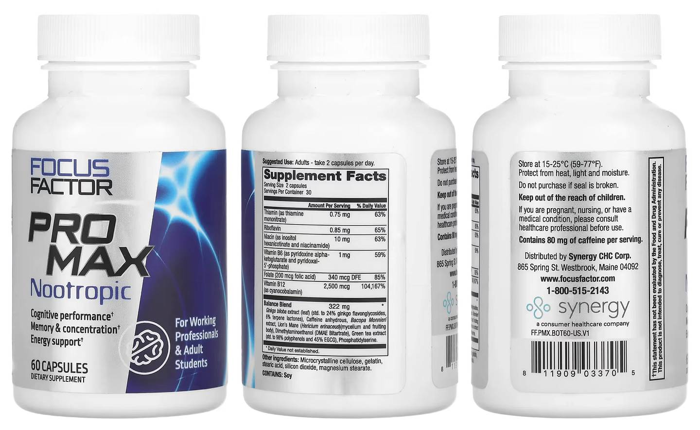 Focus Factor, Pro Max Nootropic packaging