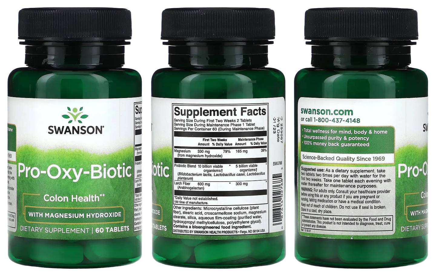 Swanson, Pro-Oxy-Biotic packaging