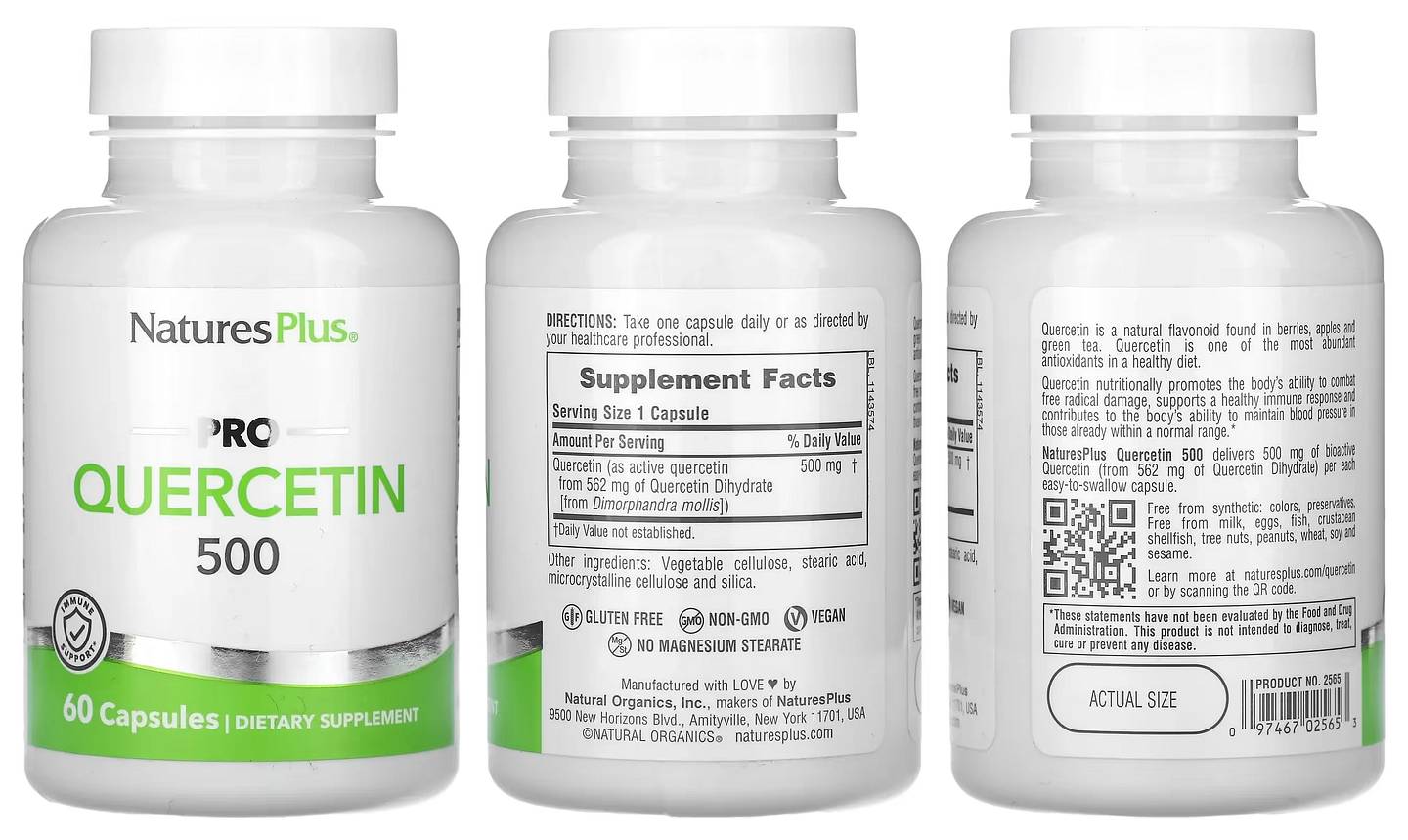 NaturesPlus, Pro Quercetin 500 packaging