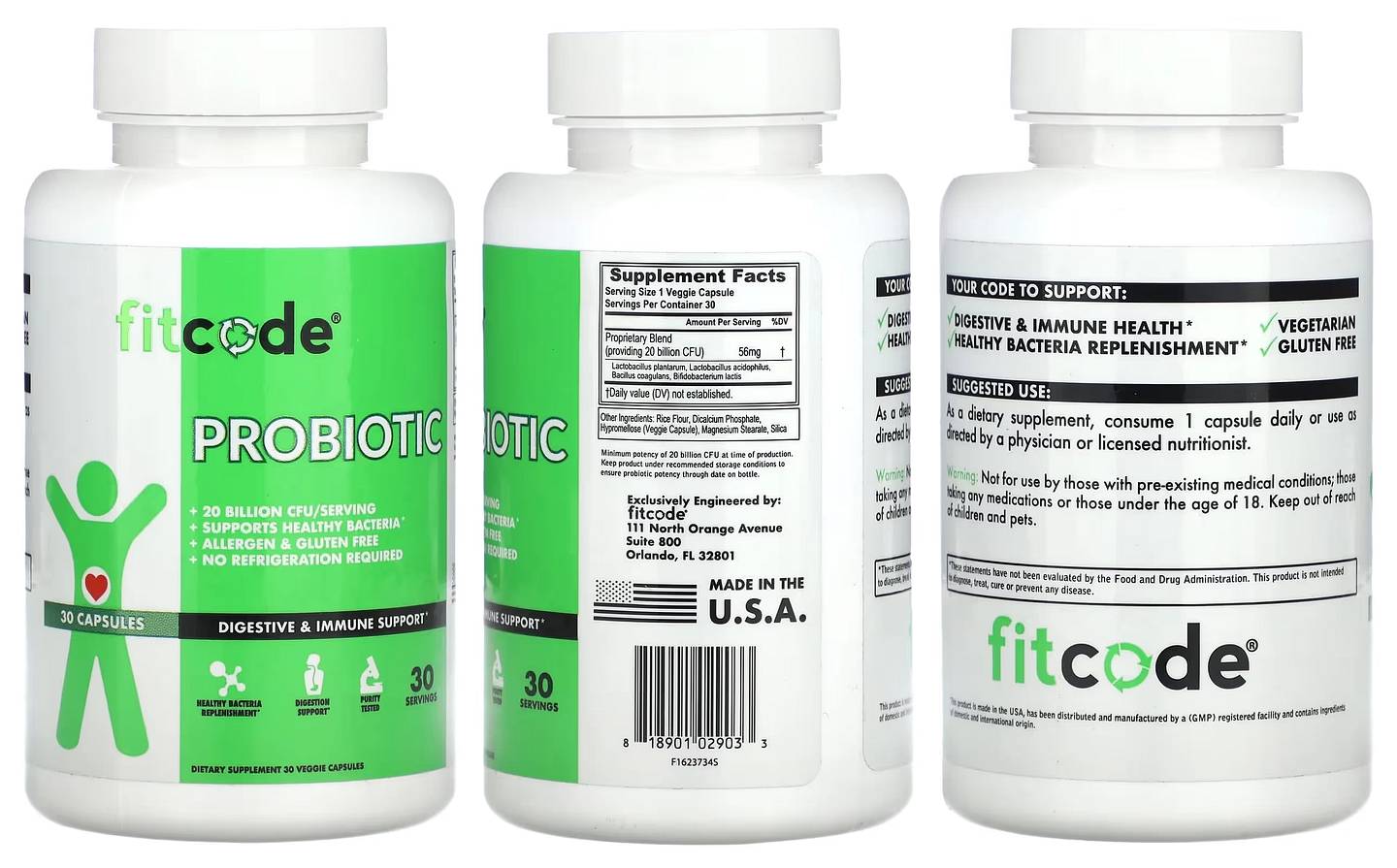 fitcode, Probiotic packaging