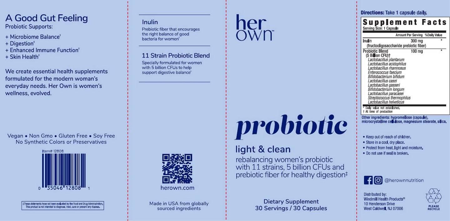 Her Own, Probiotic label