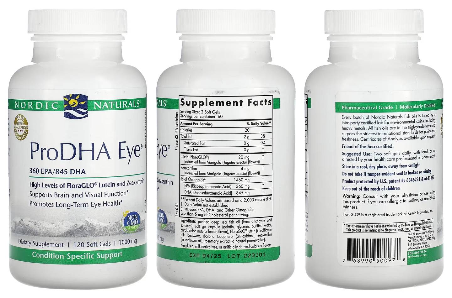 Nordic Naturals, ProDHA Eye packaging