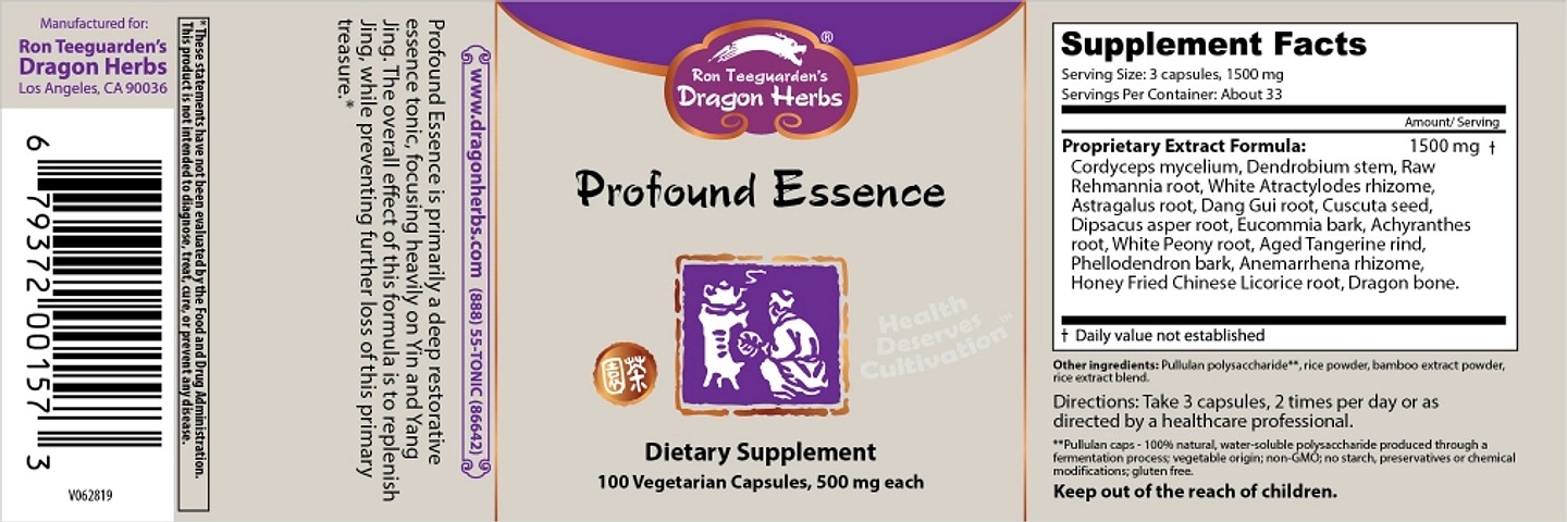 Dragon Herbs, Profound Essence label