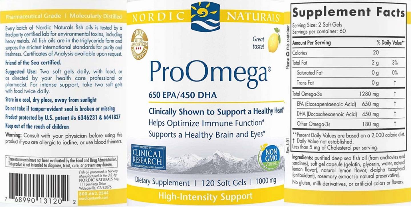 Nordic Naturals, ProOmega label