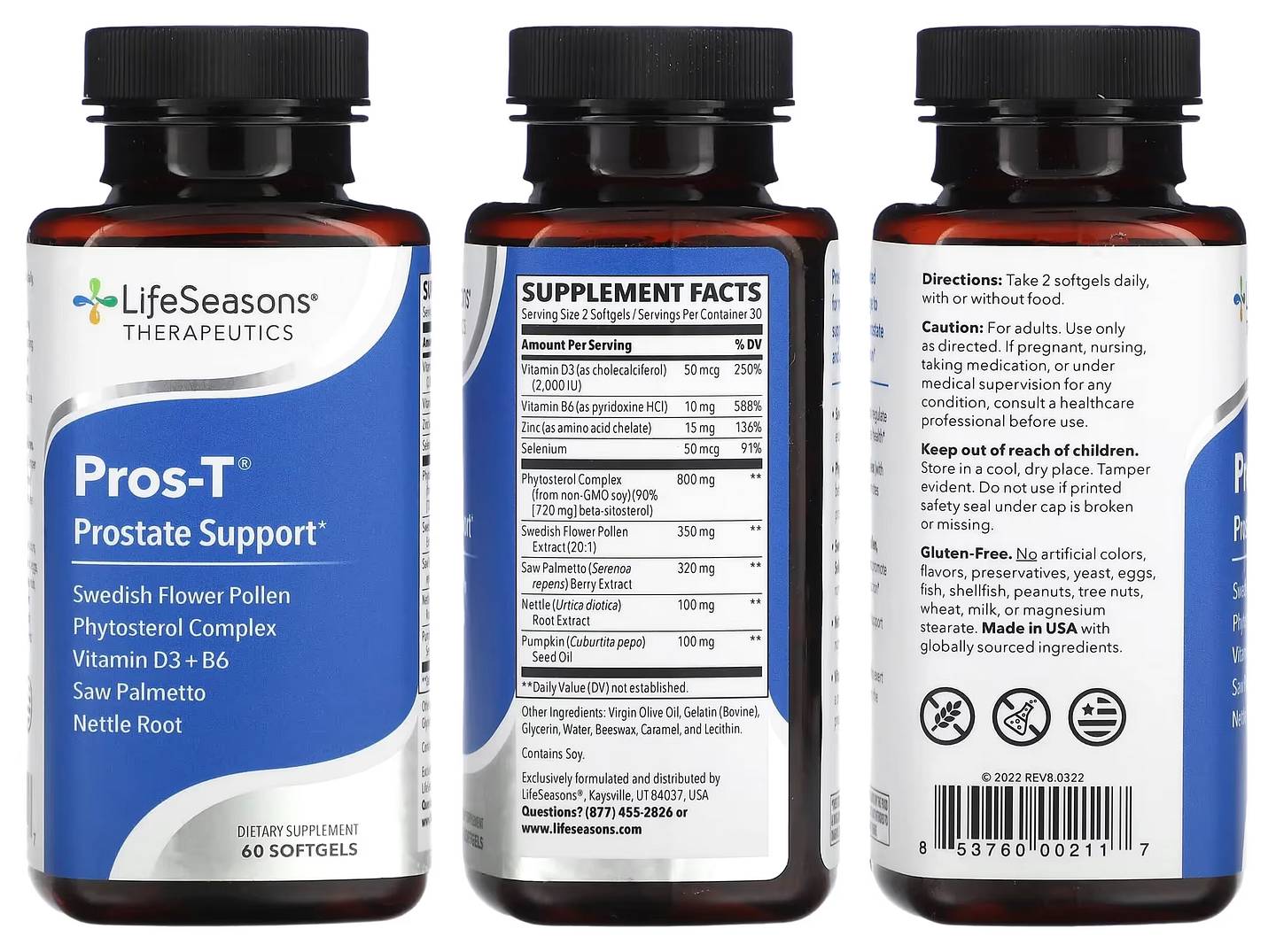 LifeSeasons, Pros-T packaging