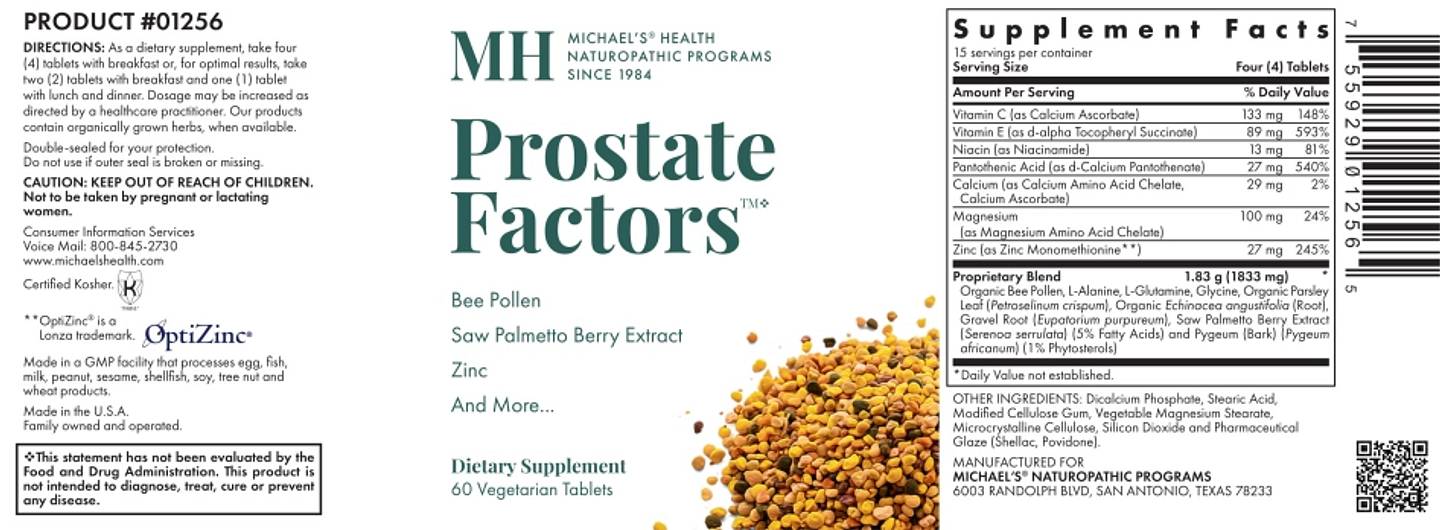 Michael's Naturopathic, Prostate Factors label