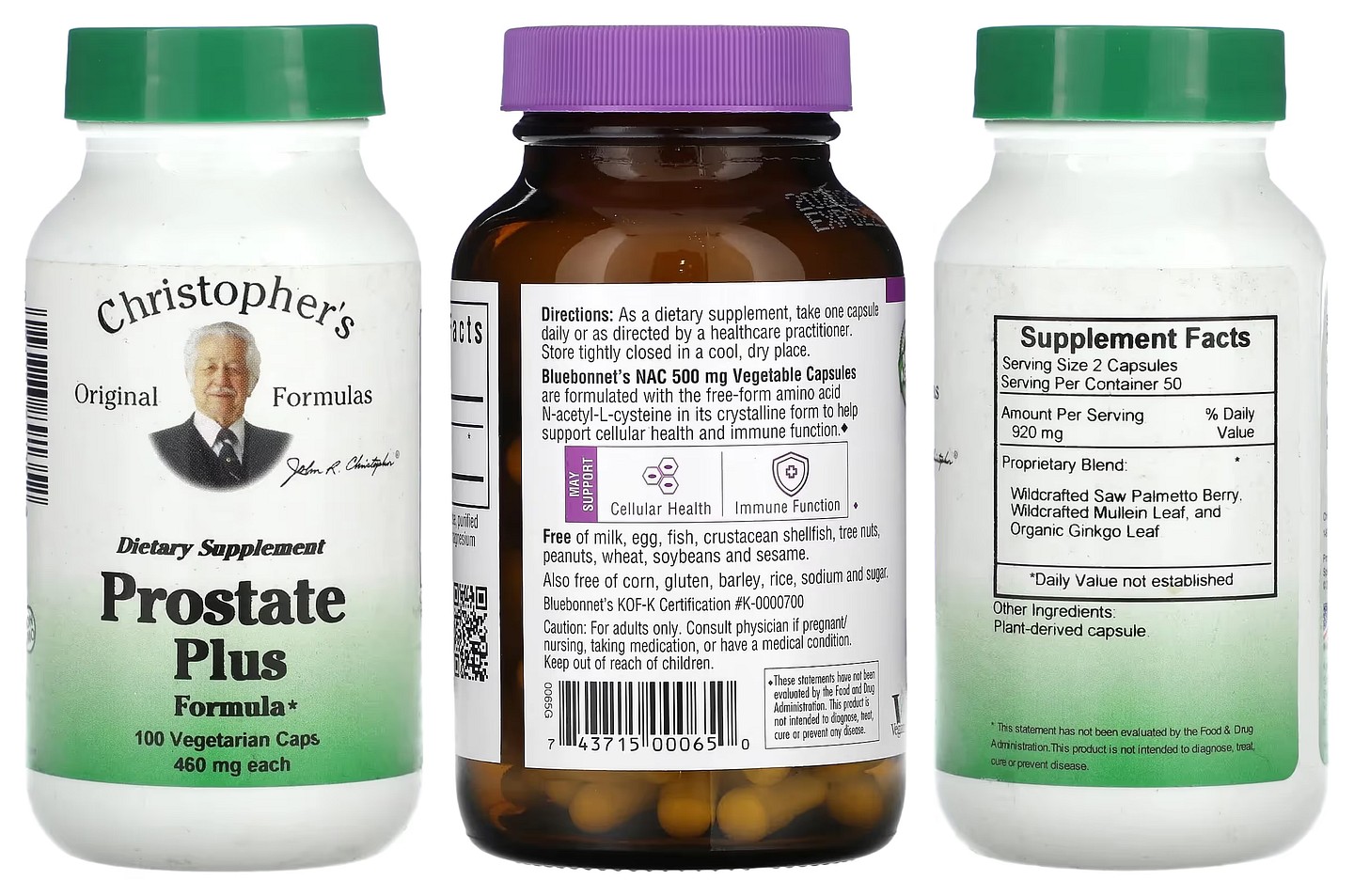 Dr. Christopher's, Prostate Plus Formula packaging