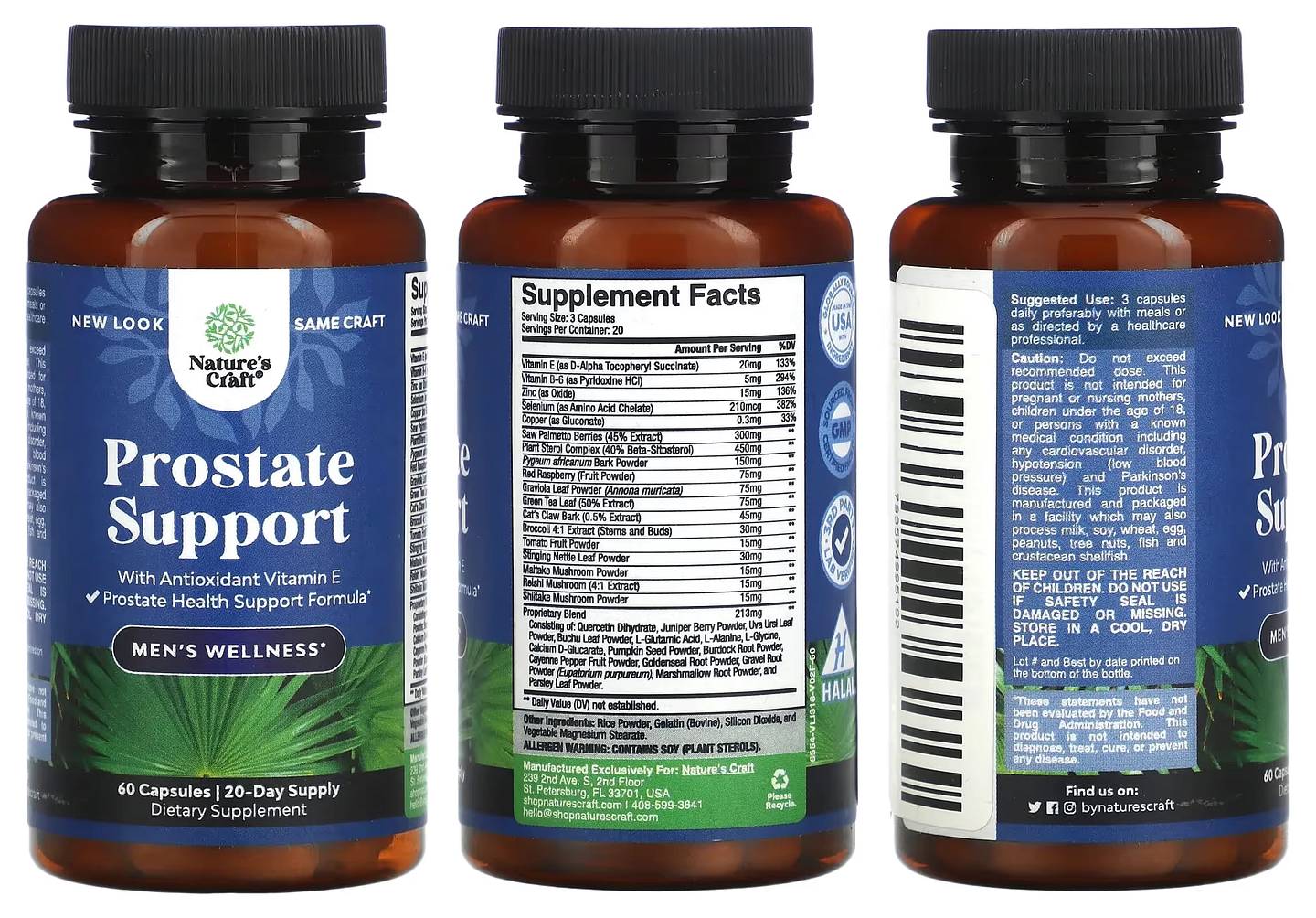 Nature's Craft, Prostate Support packaging