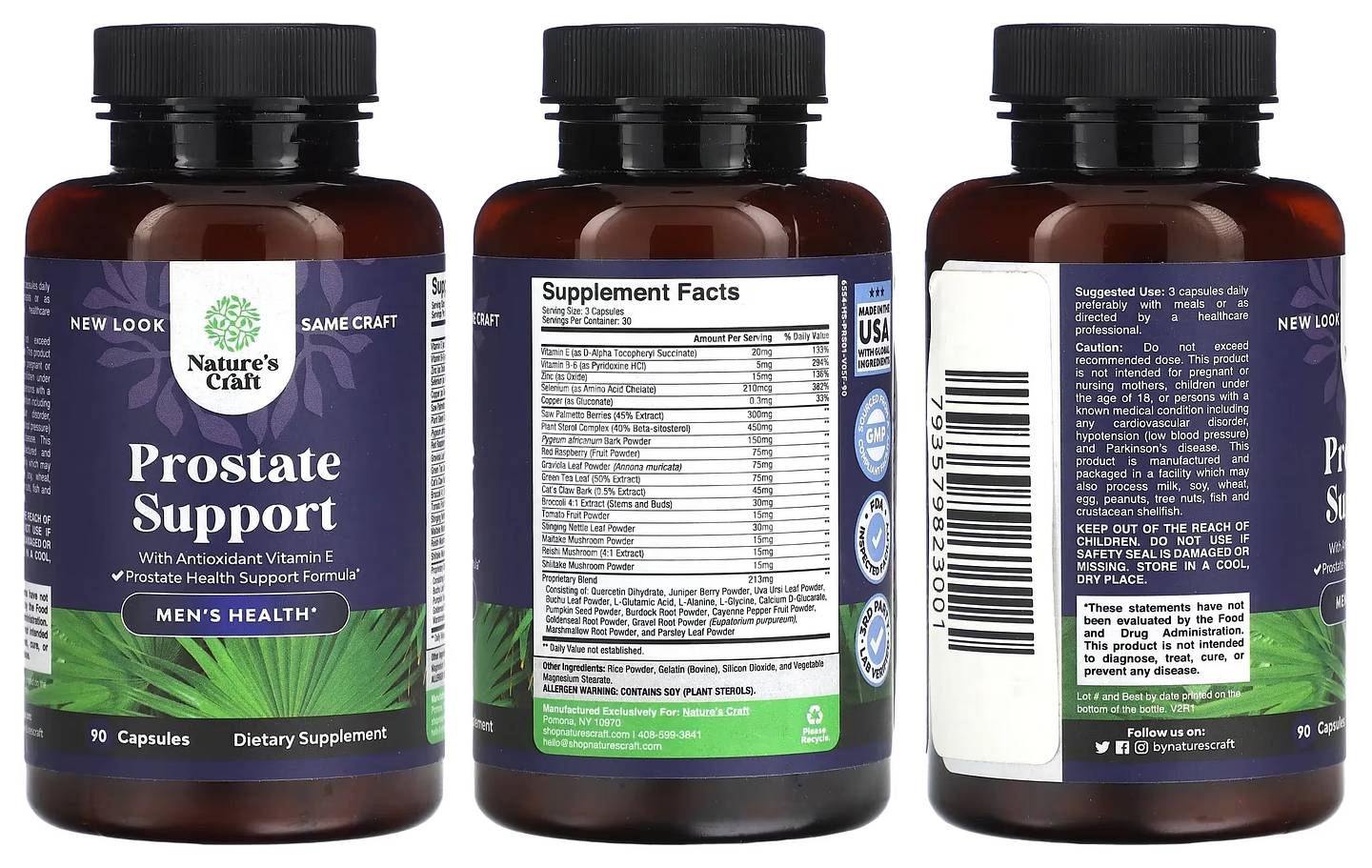 Nature's Craft, Prostate Support packaging