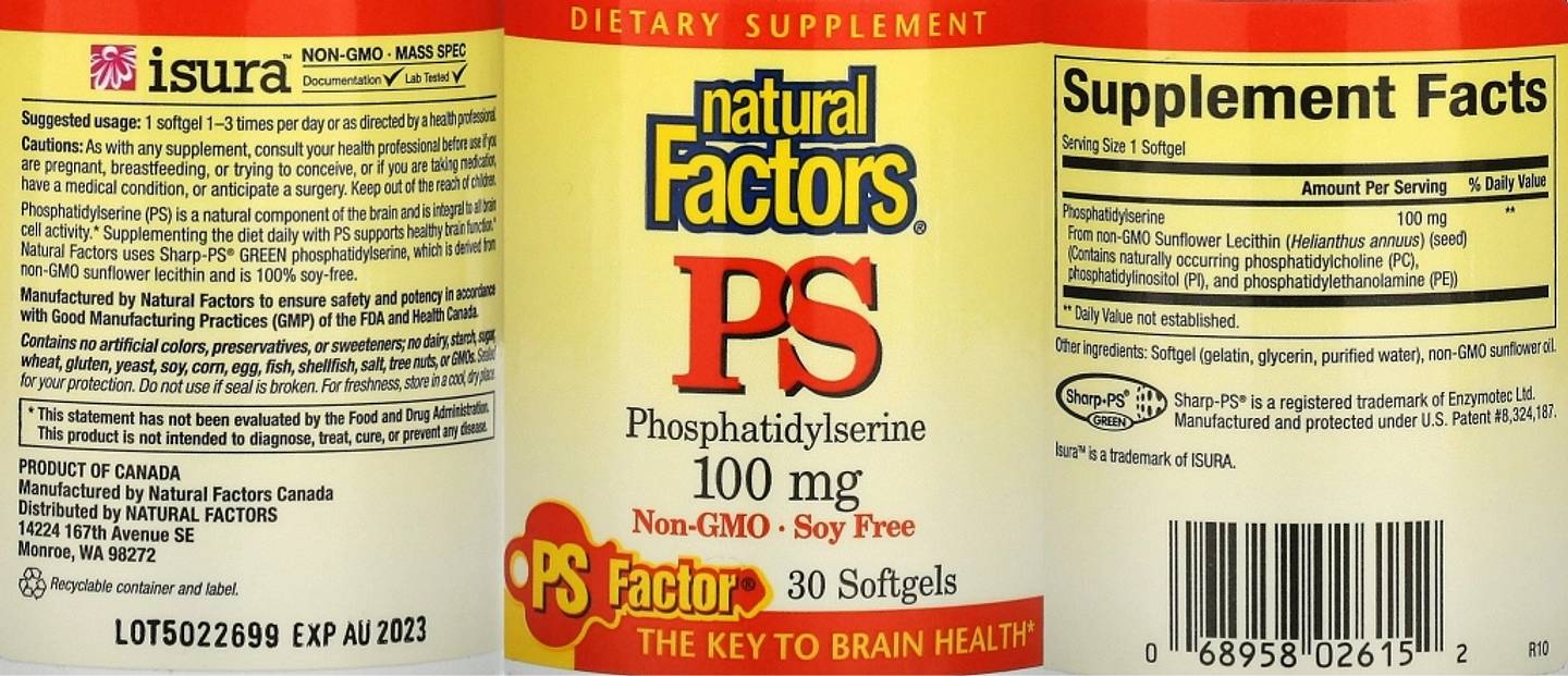 Natural Factors, PS label