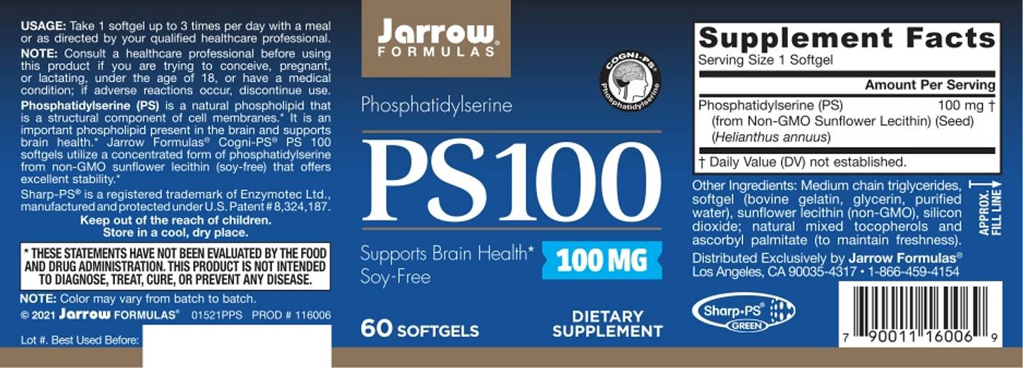 Jarrow Formulas, PS100 label