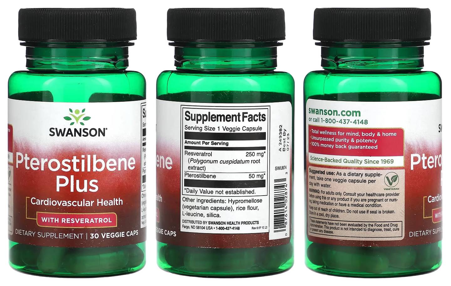 Swanson, Pterostilbene Plus, with Resveratrol packaging