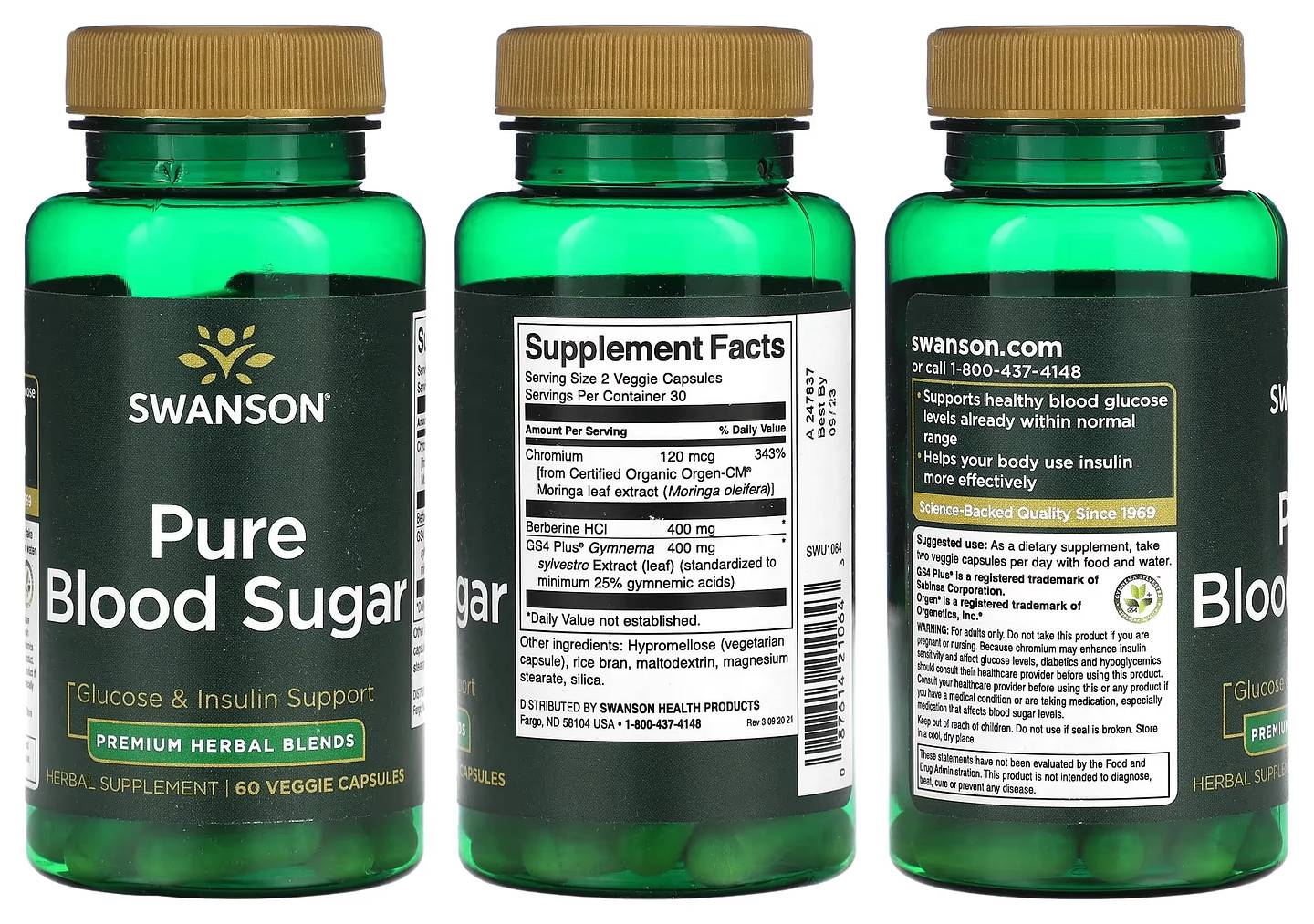 Swanson, Pure Blood Sugar packaging