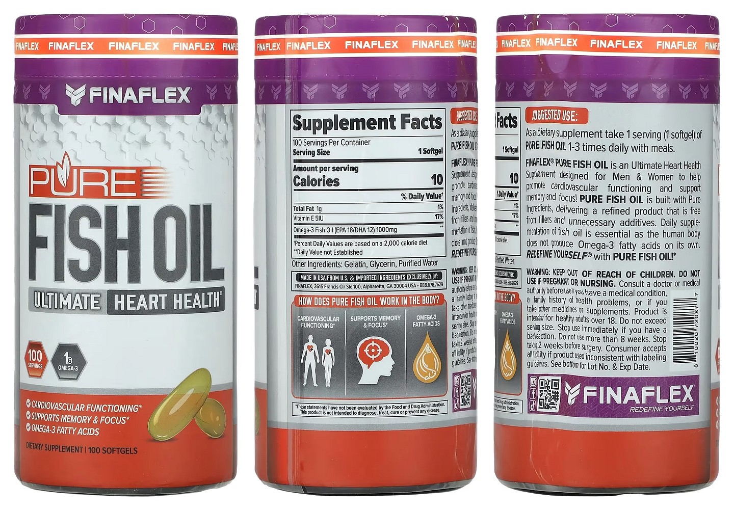 Finaflex, Pure Fish Oil packaging